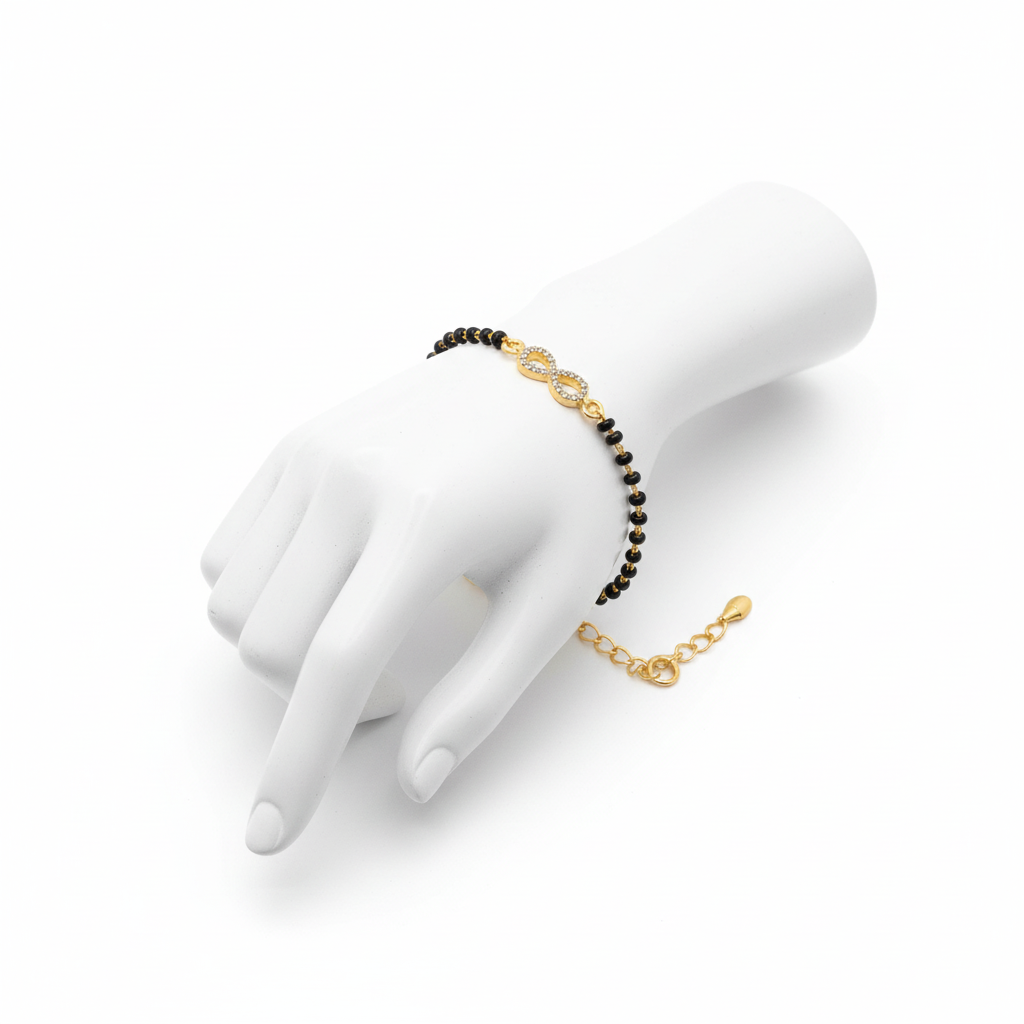 Mannequin display - 925 Silver Infinity Mangalsutra Bracelet