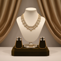 Mannequin display of Double Layer American Diamond Necklace Set