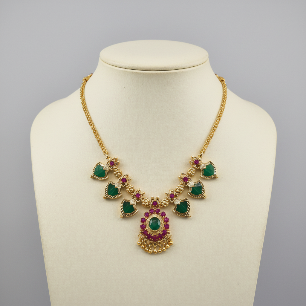 Mannequin Display - Temple Jewelry Necklace Close-up