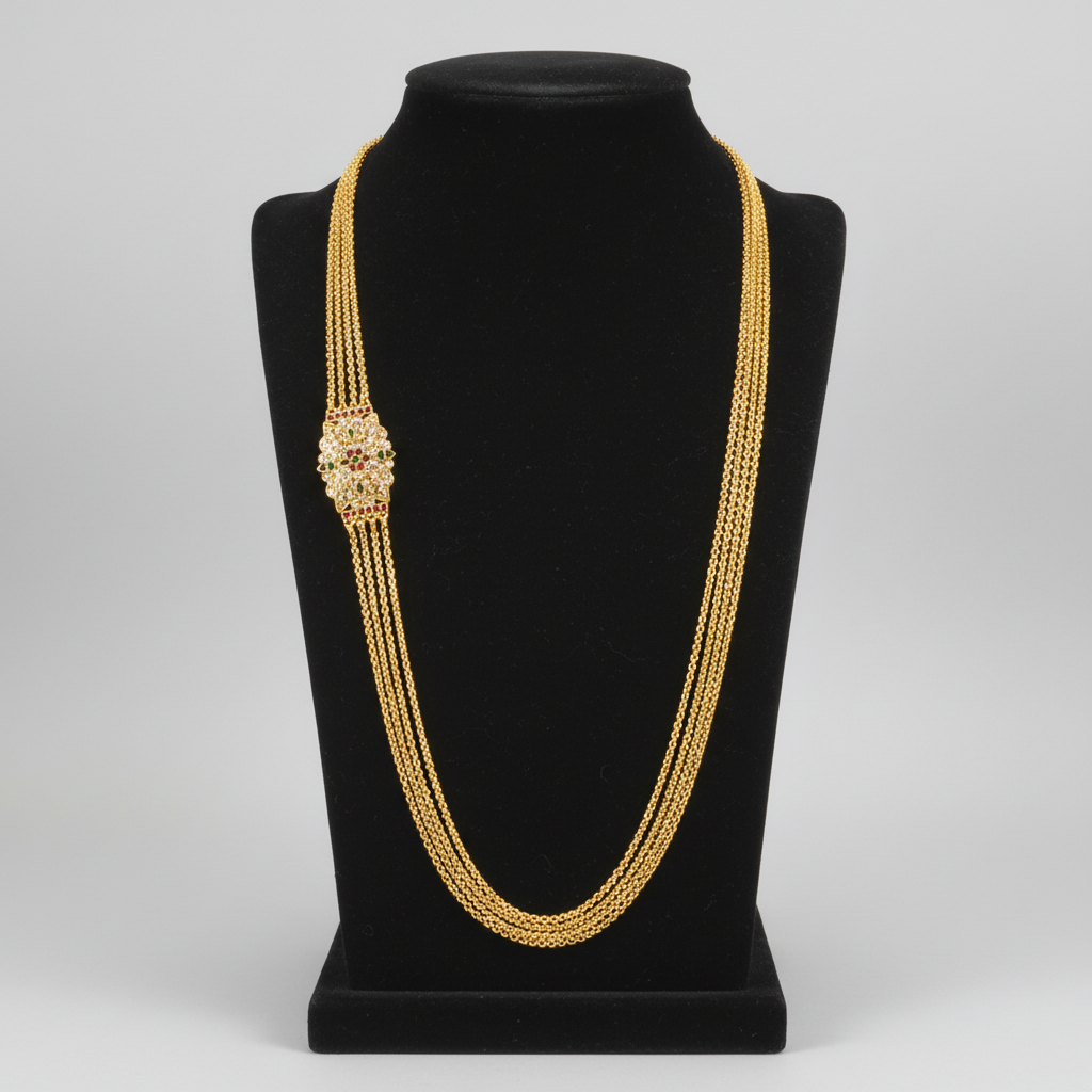 Mannequin display with black velvet stand