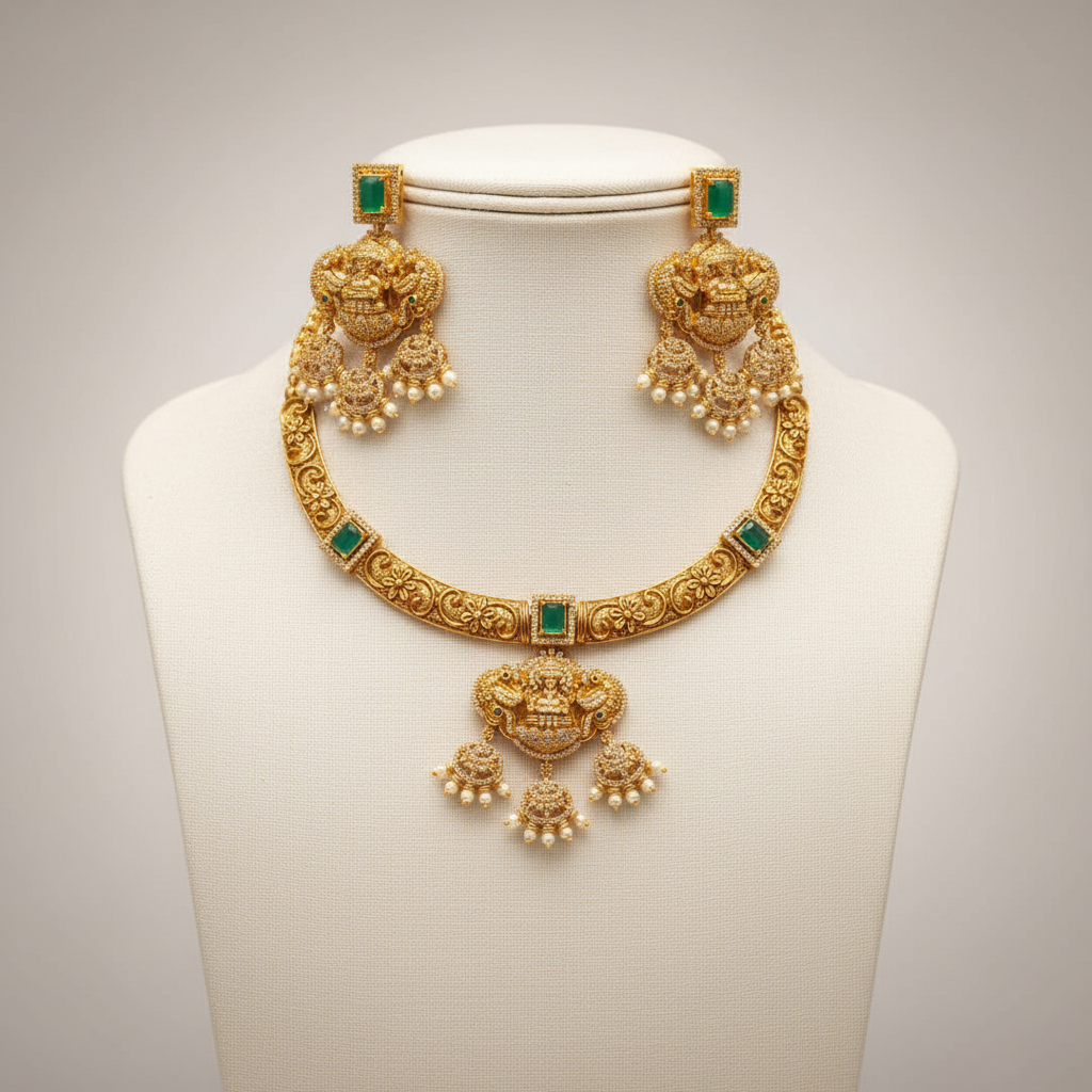 Mannequin – Lakshmi Temple Jewellery Set