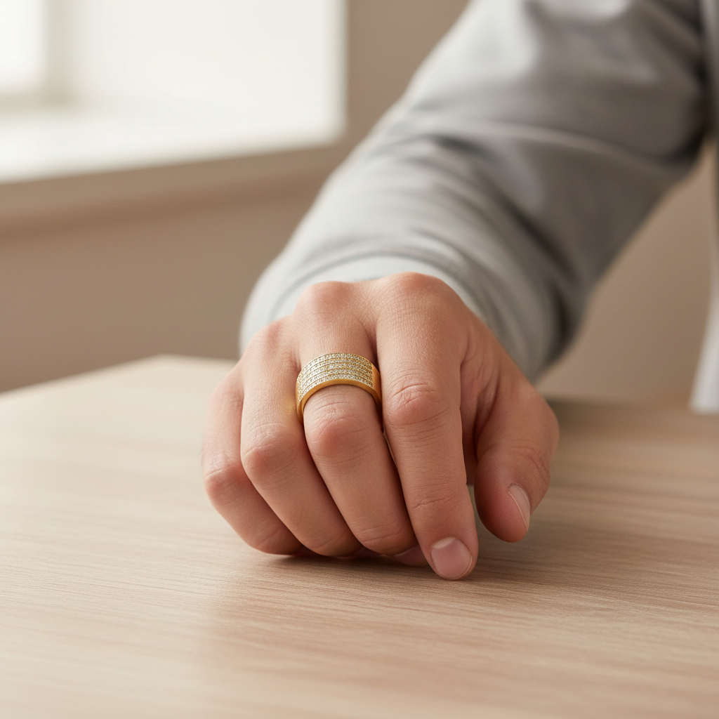 Men's Gold Ring – Lifestyle