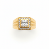Men's Gold Ring - White Background View 2
