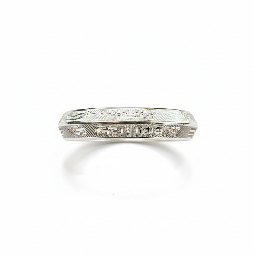 Men's kada bright white side view