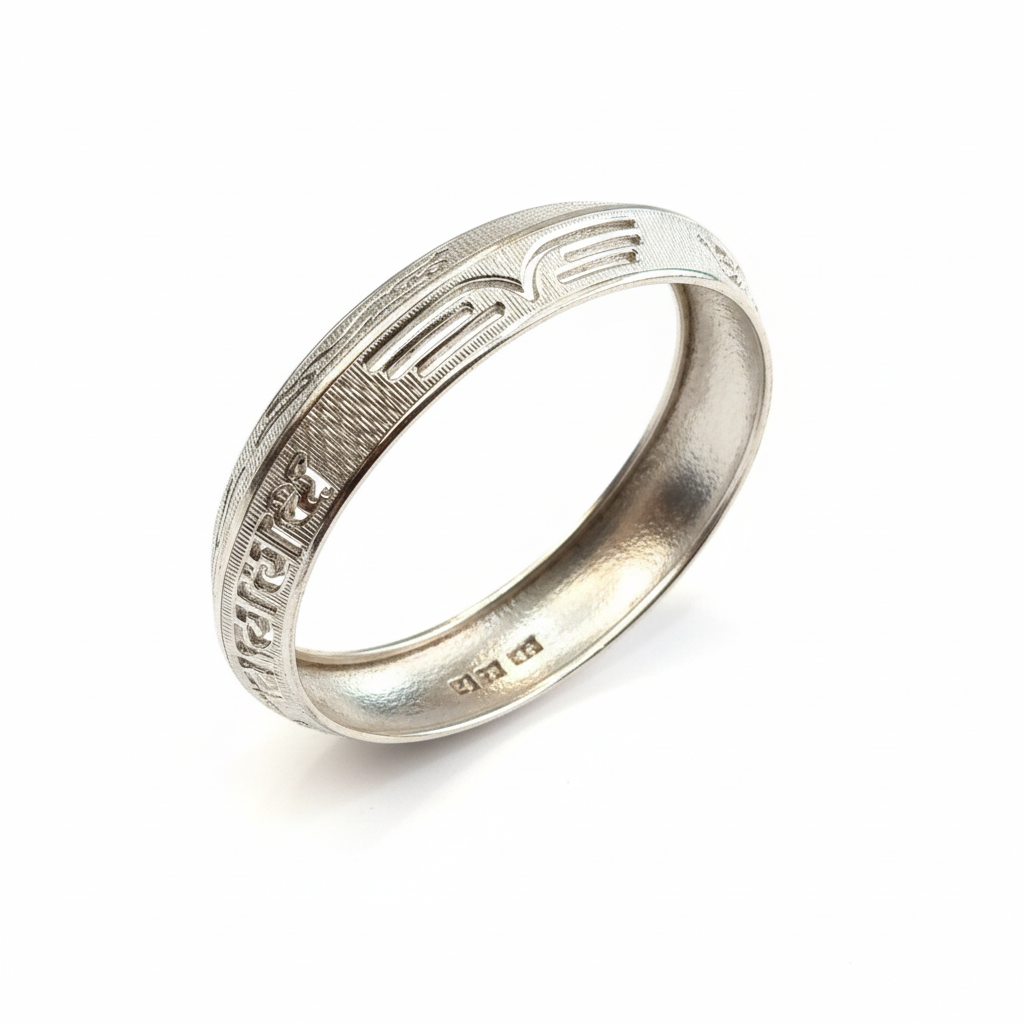 Men's kada detail angle bright white background