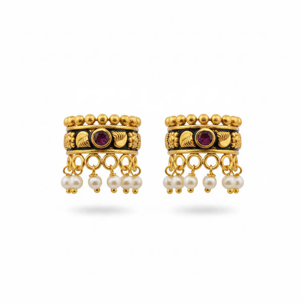 Men's Temple Cartilage Earrings – Pair – White Background