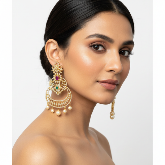 Model Wear - Chandbali Earrings