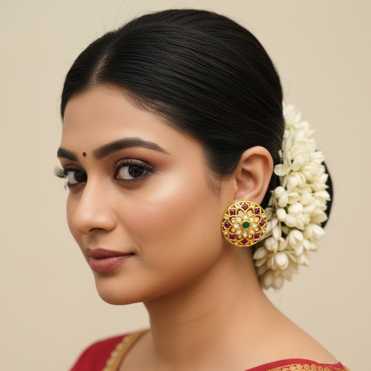 Model wear - Round Stud Earrings