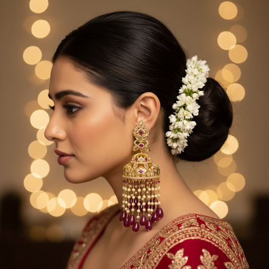 Model Wearing Jhumka