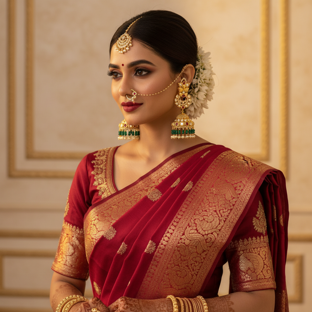Model Wearing Jhumka