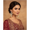 Model wearing Pink CZ Jhumka - 1:1