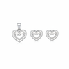 MOM Heart Pendant Set - White Background
