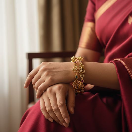 Nagas CZ Lakshmi Bangles 