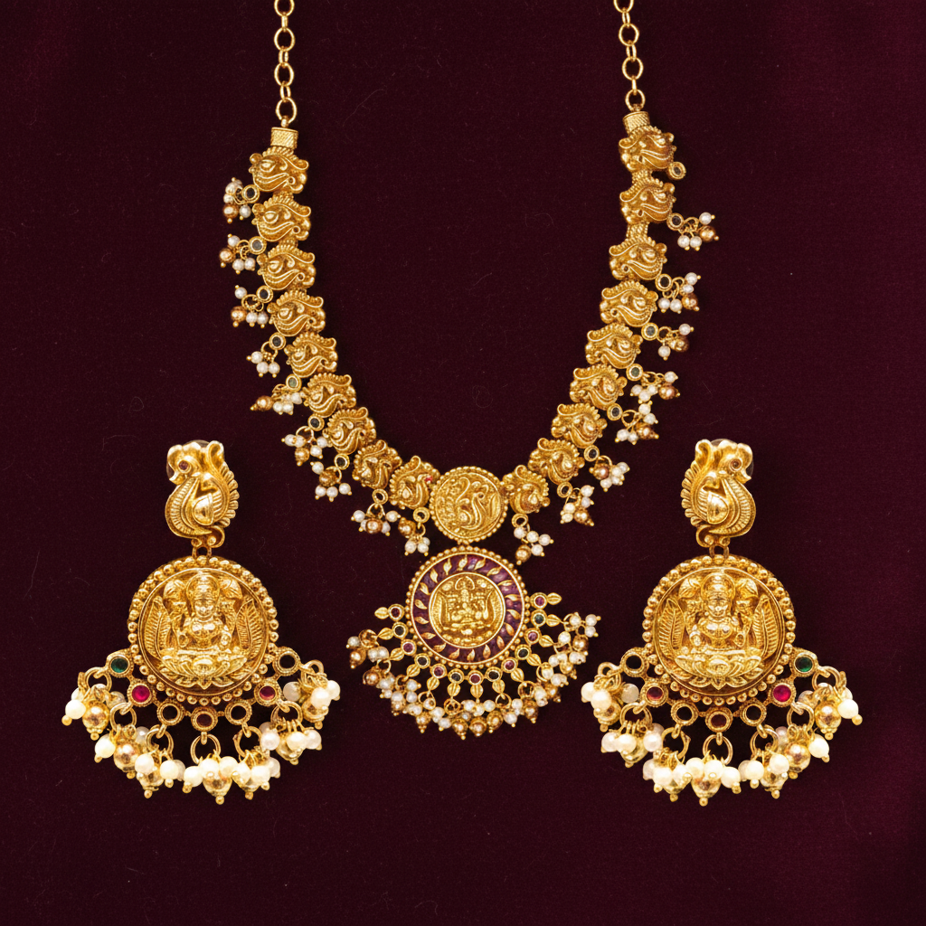 Nagas Lakshmi Temple Set - Flat Lay