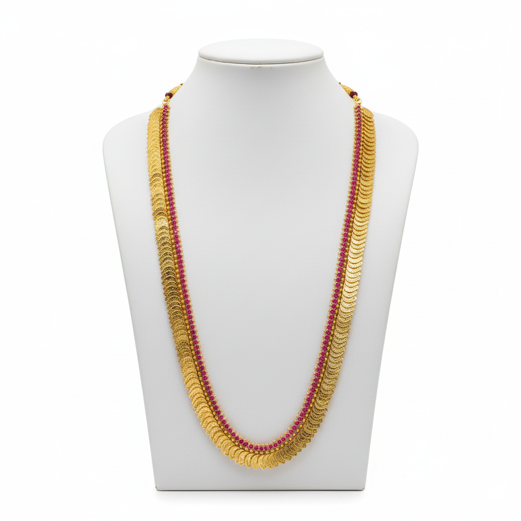 Necklace on mannequin display