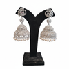 One Gram Gold American Diamond CZ Jhumka Set - White Background