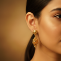 Ornate Floral Jhumka