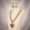 Peacock American Diamond Necklace on Mannequin