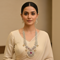 Peacock CZ Haram Set – Elegant Model
