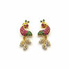 Peacock Earrings White BG - Image 2