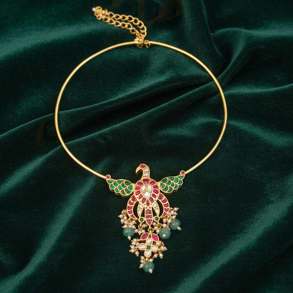 Peacock Kundan Choker Lifestyle