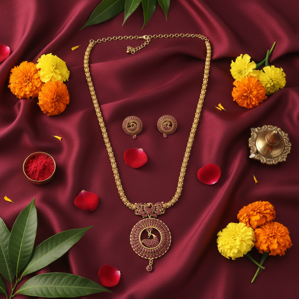 Peacock Long Haram – Flat Lay Cultural Context