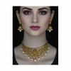 Peacock Nakshi Radha Krishna choker set