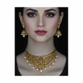 Peacock Nakshi Radha Krishna choker set