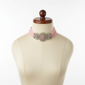 Pink Beads Choker on Mannequin