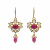 Polki Earrings White Background