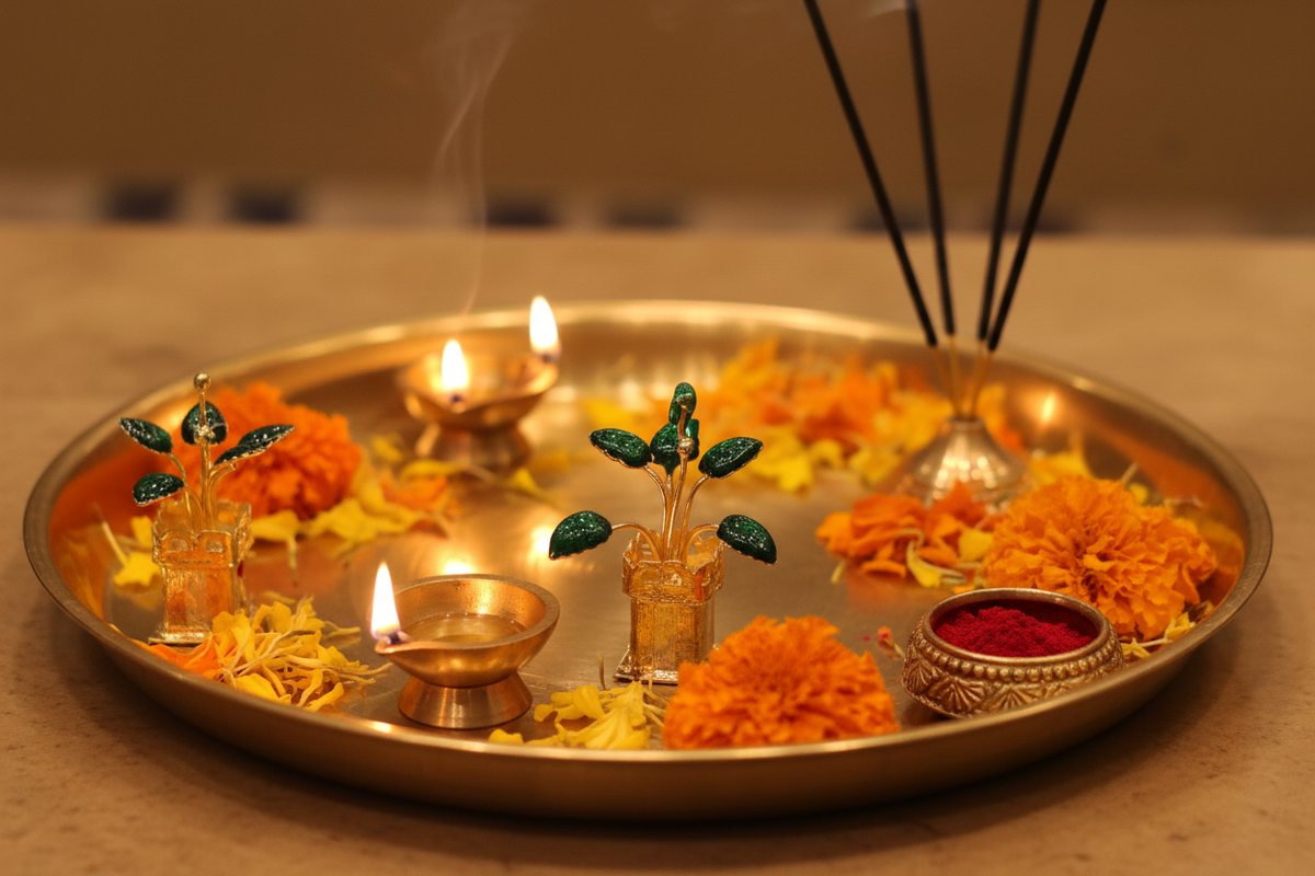 Pooja Altar Setting