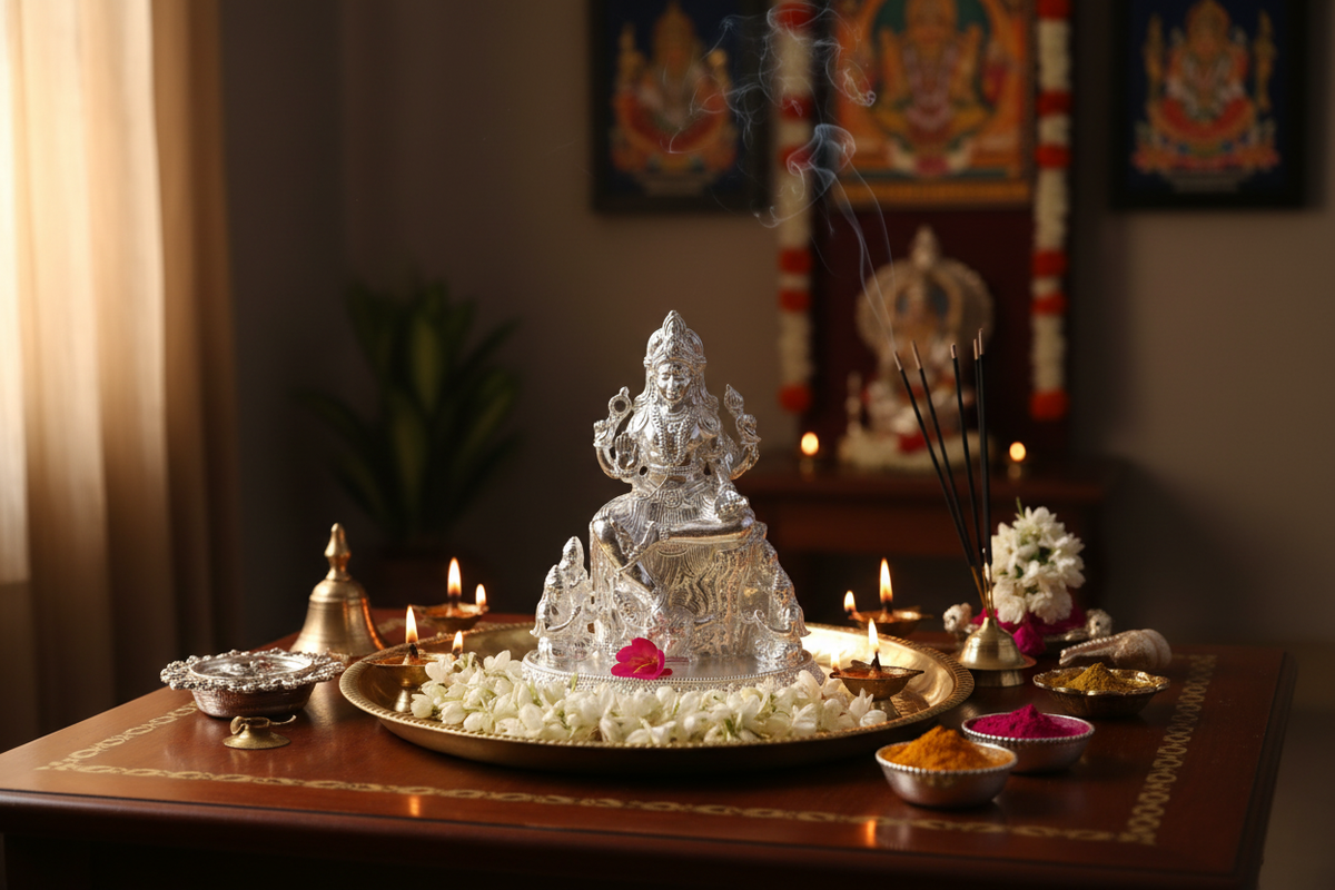 Pooja Room Setting with Product