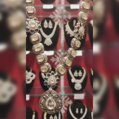 Vintage Polki Diamond Necklace Set By Asp Fashion Jewellery