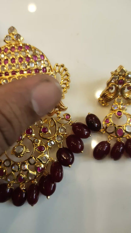 Uncut Diamond Pendant Set By Asp Fashion Jewellery