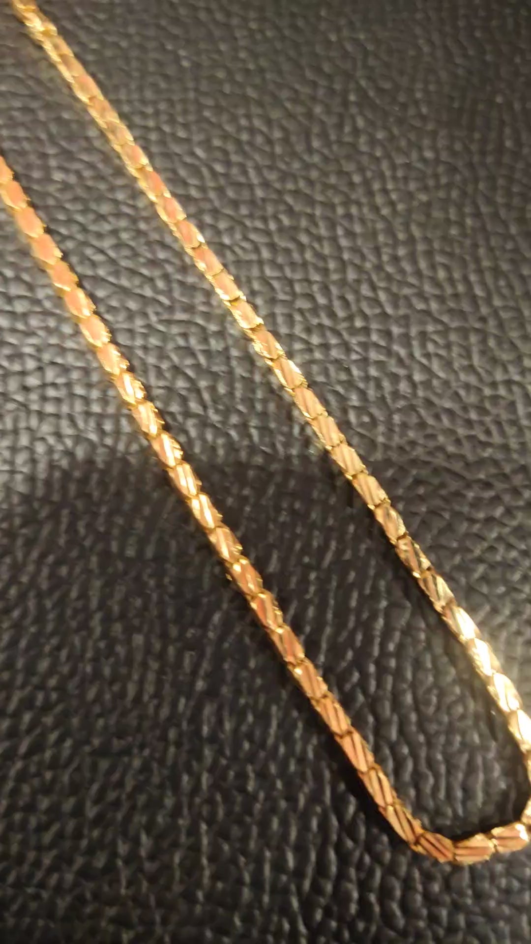 24 Inch One Gram Gold Plated Chain - Trendy Unisex Necklace 24K Gold