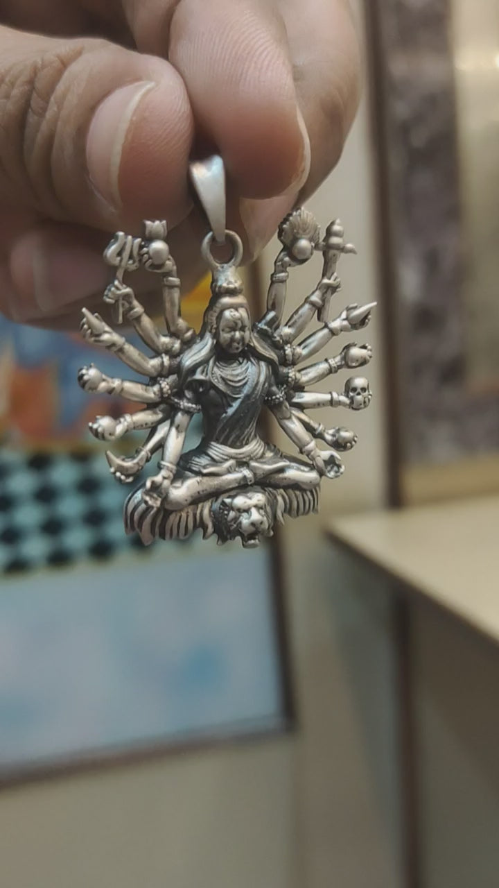 Antique 925 Sterling Hallmarked Shiv Yogi Locket for Men