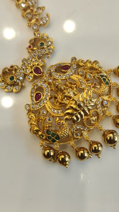 Asp Fashion Jewellery Matte Cz Laxmi Necklaces Combo Set