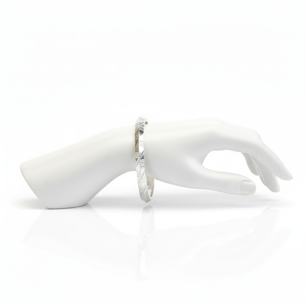 Punjabi Silver Kada Mannequin Display