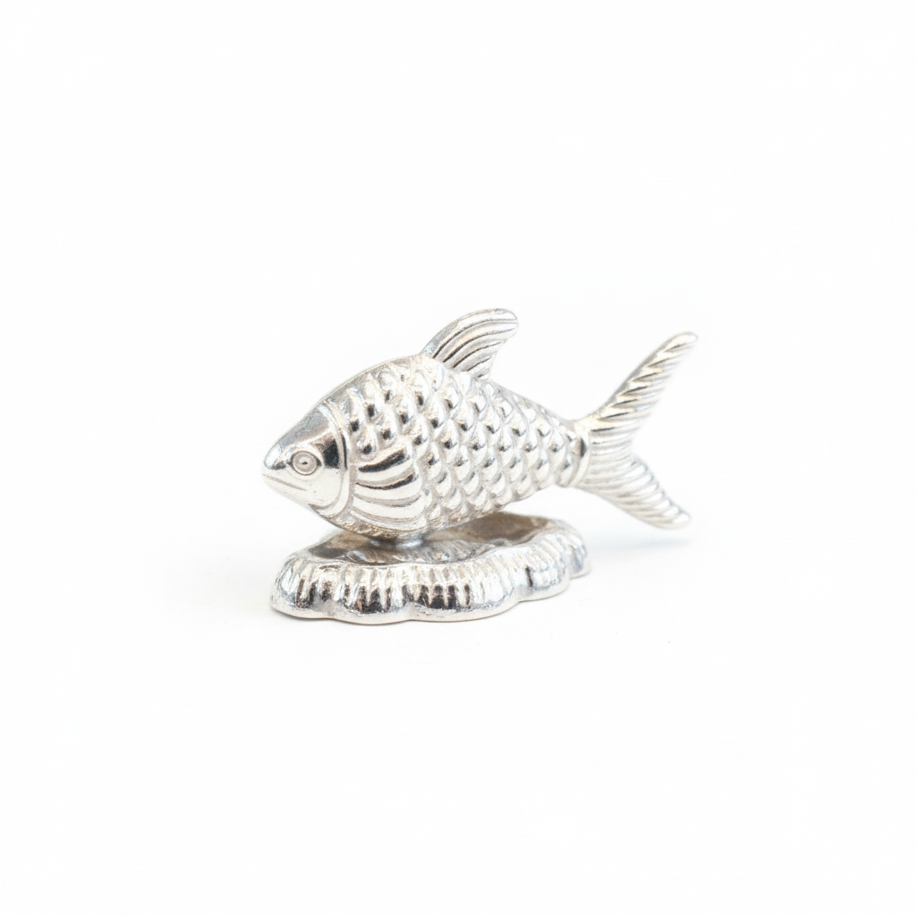 Pure Silver Fish - White Background