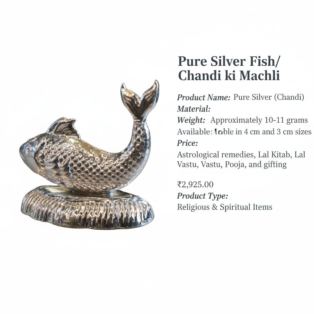 Pure Silver Fish with Specifications