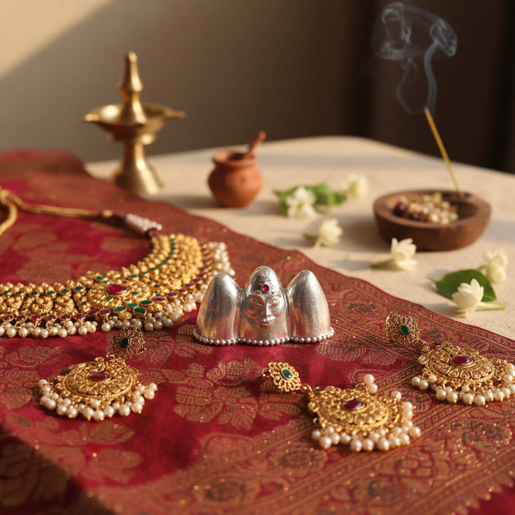 Pure Silver Gowramma Idol - Lifestyle