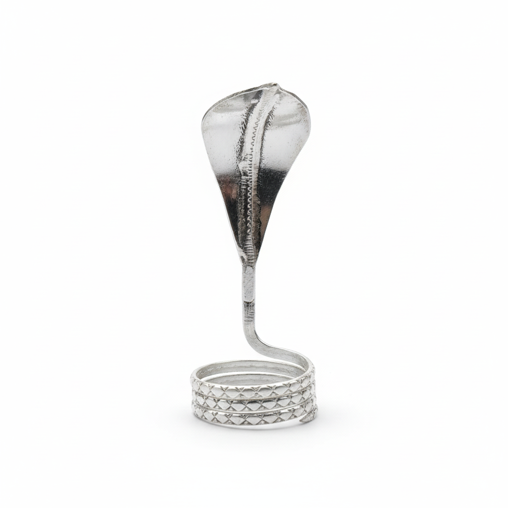 Pure Silver Nag Devta - Clean Product Shot