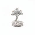 Pure Silver Panchmukhi Nag with white background