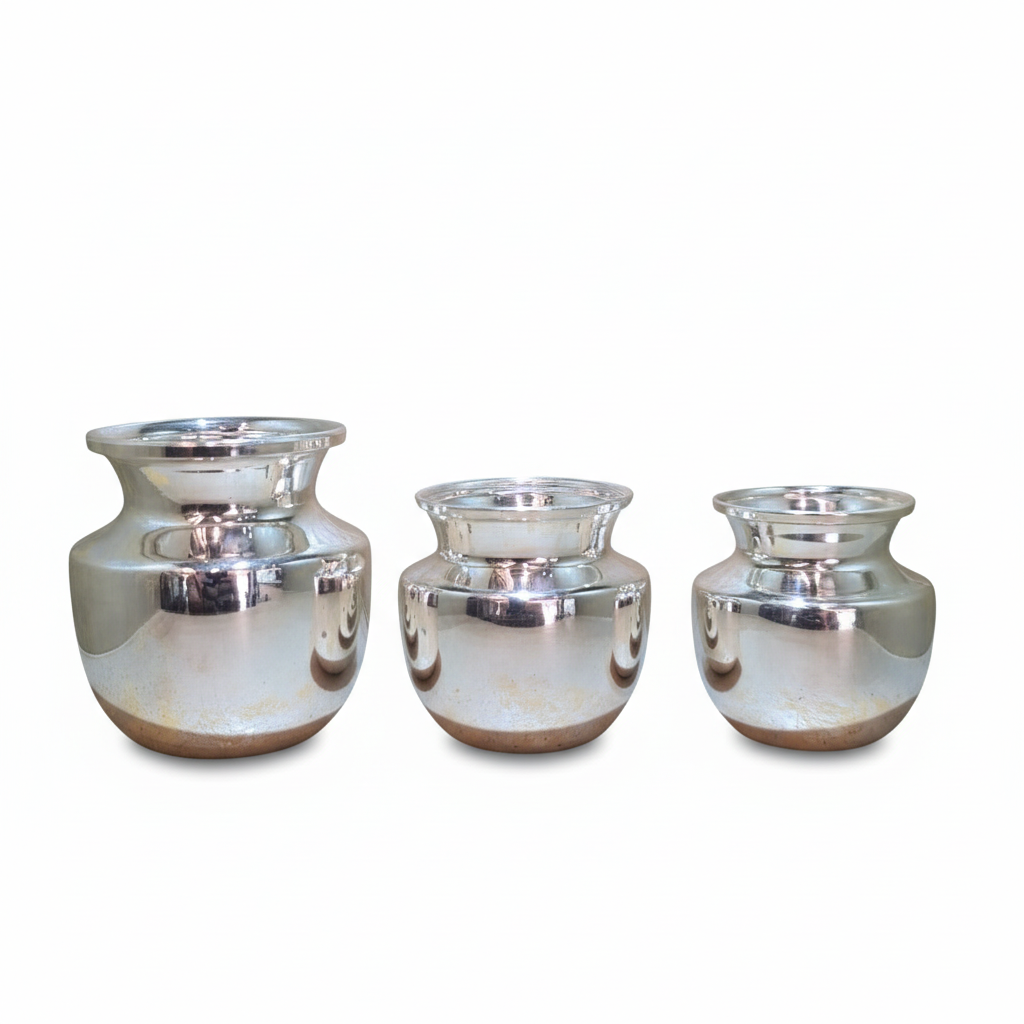 Pure Silver Pooja Kalash Clean