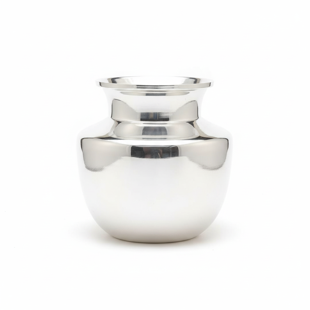 Pure Silver Pooja Kalash - Clean