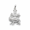 Pure Silver Pratyangira Devi Locket - Flat Lay White Background