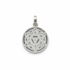 Pure Silver Sreeyantra Locket - White Background