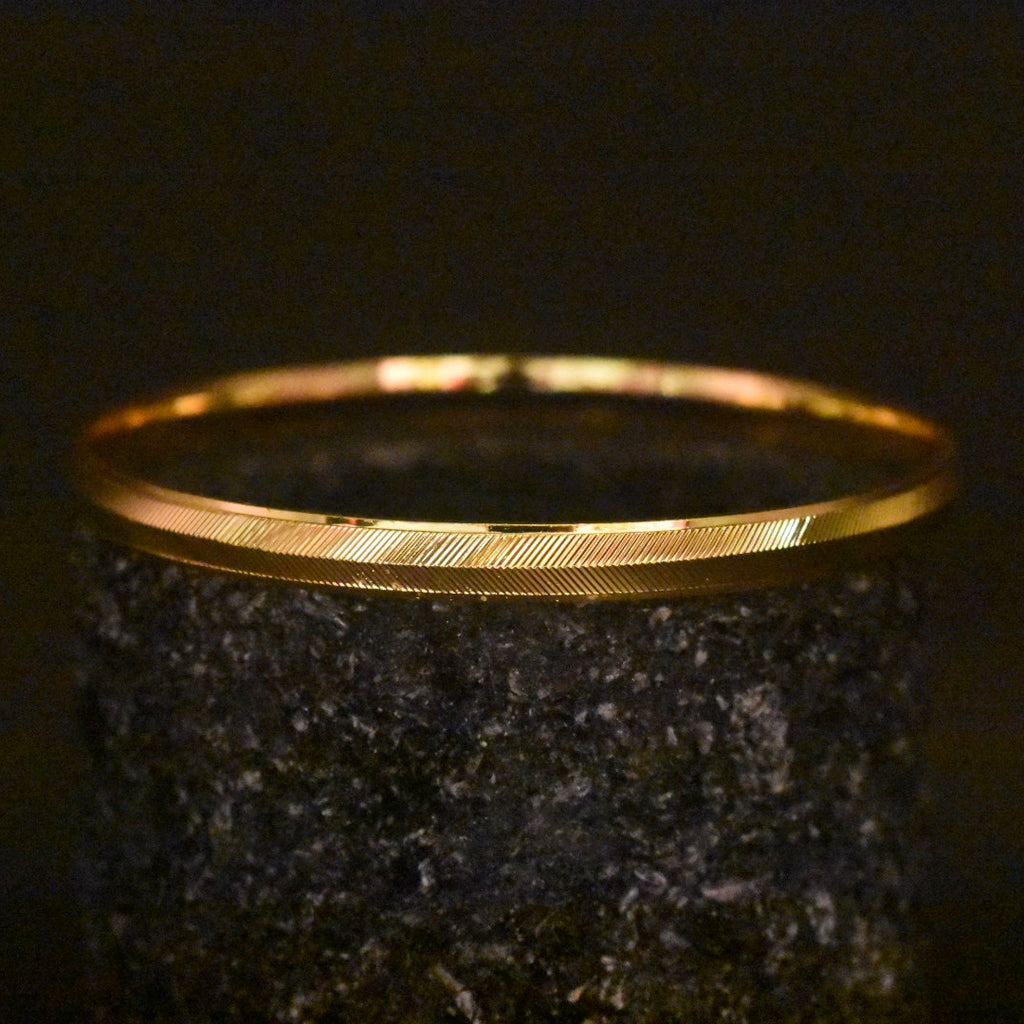 24K Gold Plated Punjabi Sikh Kada for Men - Anti Tarnish Daily Wear Bracelet