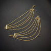 Asp 24K Gold Plated 5 Lines Pearls Champaswaralu/Earchains