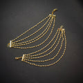 Asp 24K Gold Plated 5 Lines Pearls Champaswaralu/Earchains